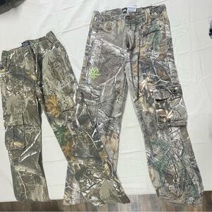 Realtree Camo Kids Cargo Pants - Green and Brown